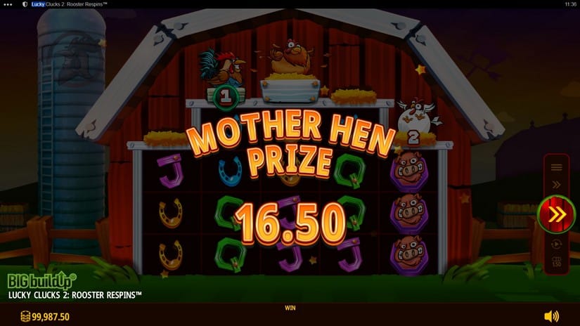 Lucky Clucks 2 Rooster Respins slot screen 4