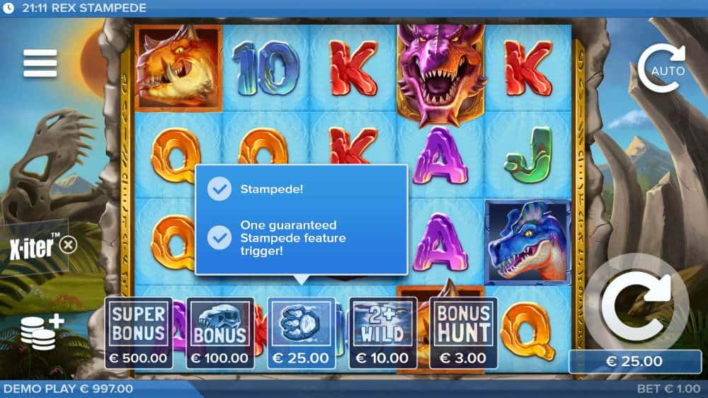 Play free Rex Stampede slot 