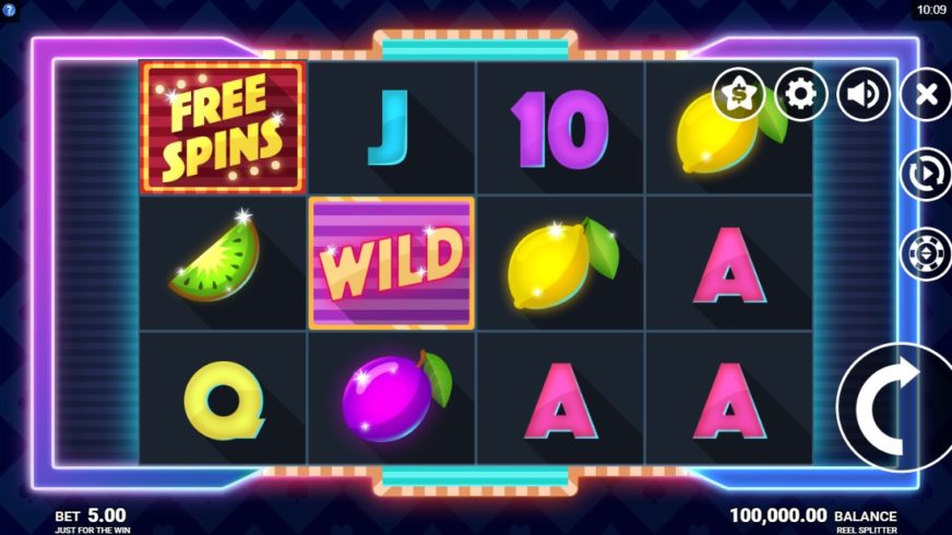 Reel Splitter slot screen 1