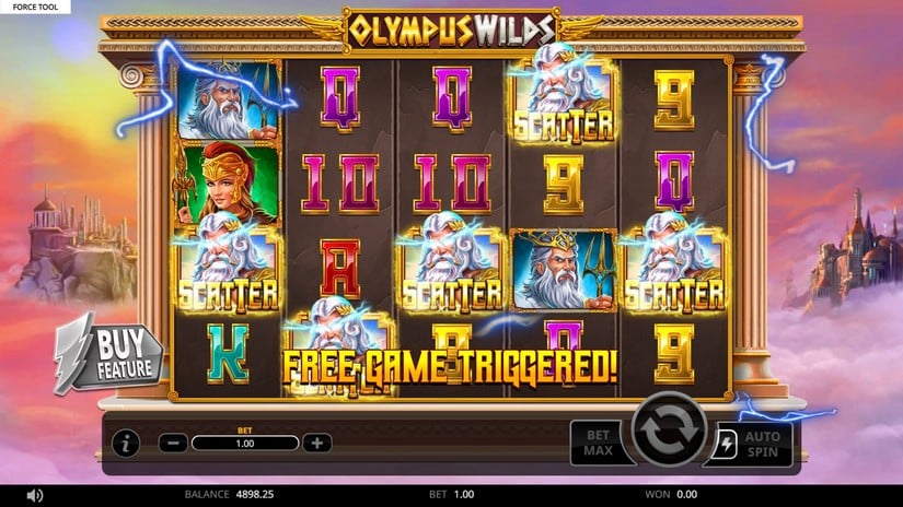 Olympus Wilds slot screen 2