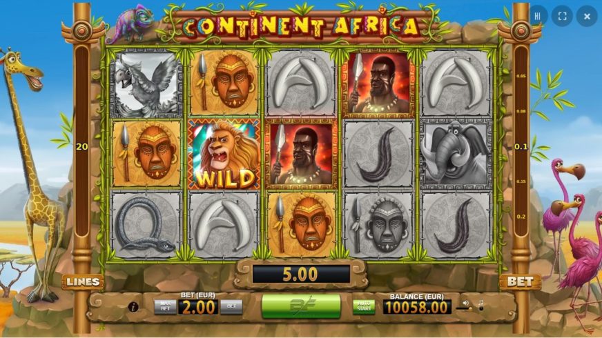 Continent Africa slot screen 2