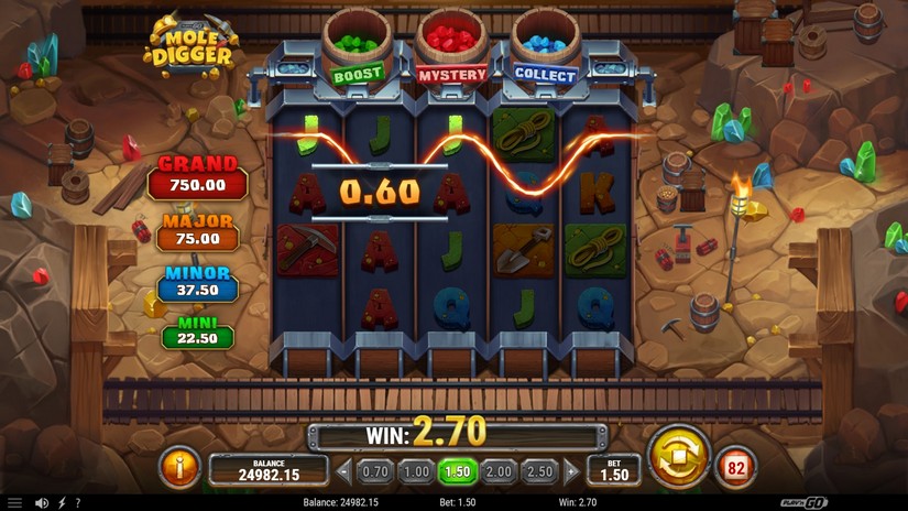 Mole Digger slot screen 2