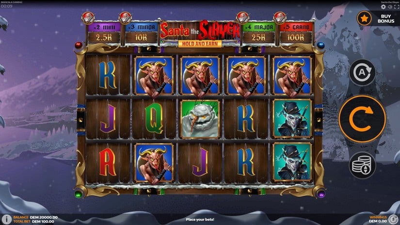 Santa the Slayer slot screen 1