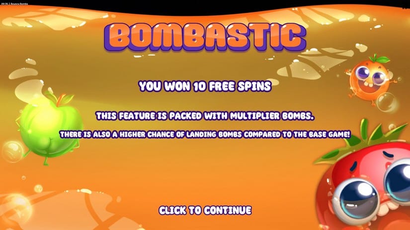 Bouncy Bombs slot screen 3