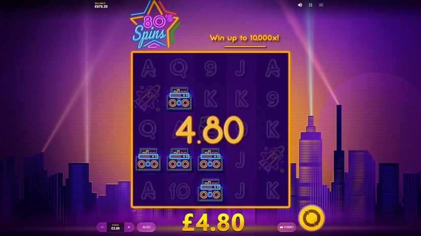 80s Spins slot screen 3