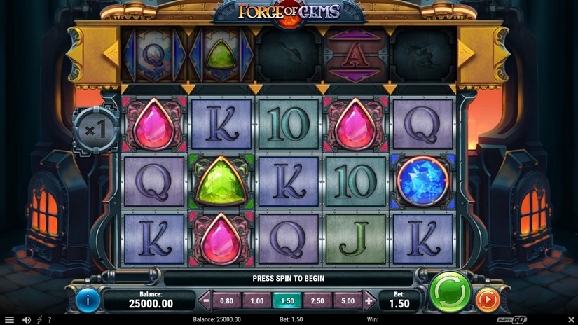 Forge of Gems slot screen 1