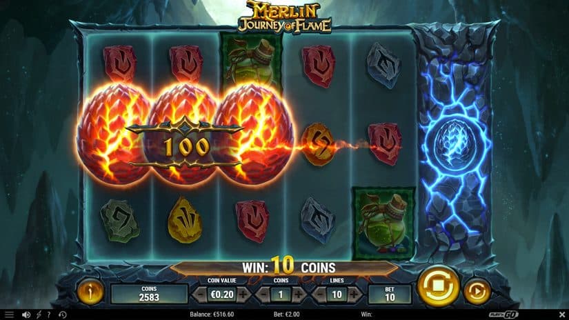 Merlin: Journey of Flame slot screen 3