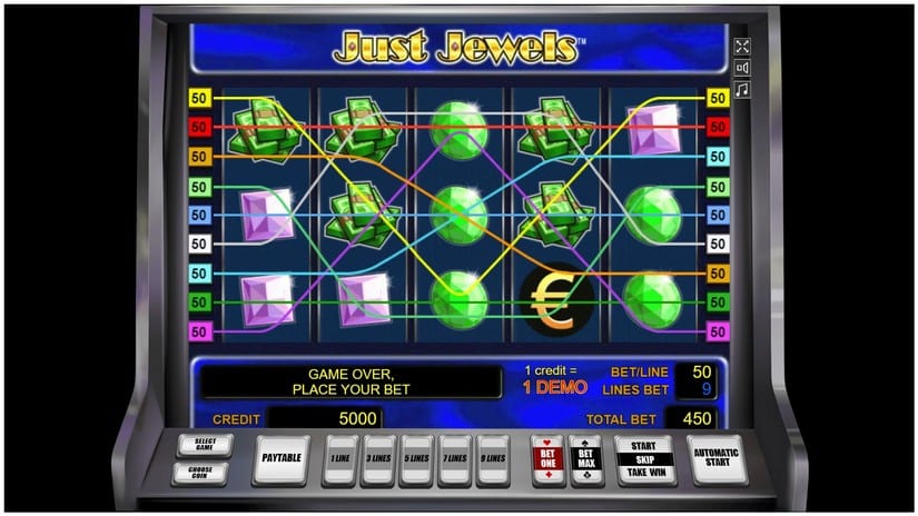 Just Jewels slot screen 1