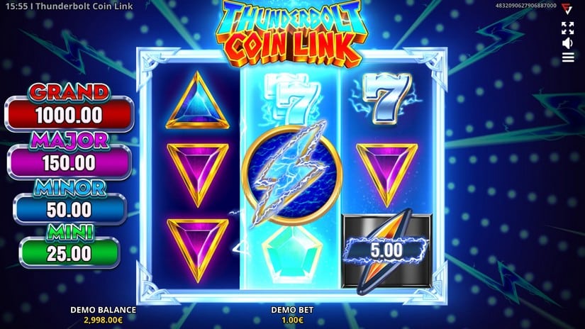 Thunderbolt Coin Link: Running Wins slot screen 3