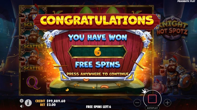 Knight Hot Spotz slot screen 3