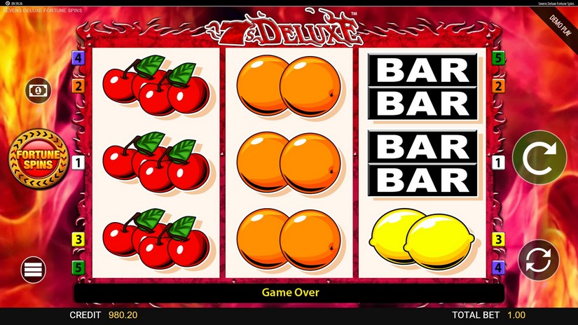 7’s Deluxe Fortune Spins slot screen 1