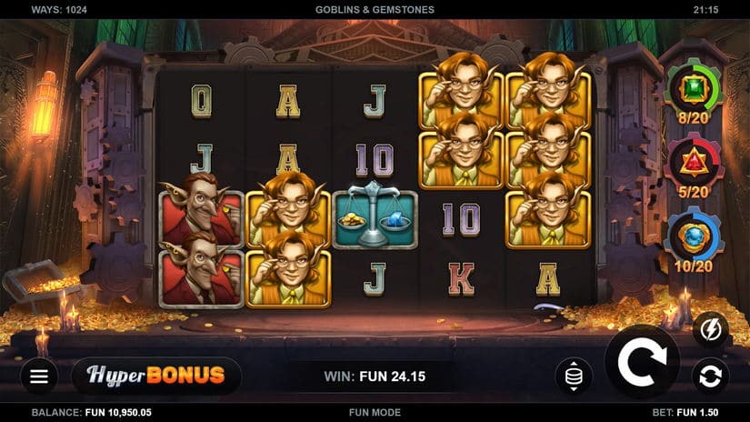 Goblins & Gemstones slot screen 1