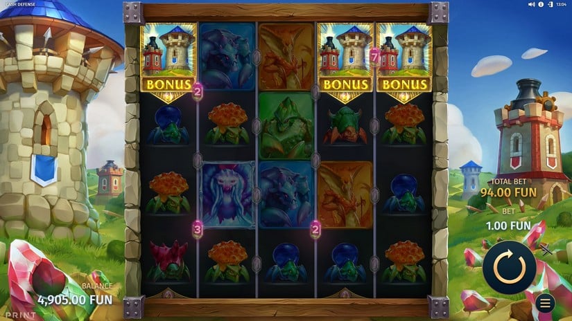 Cash Defense slot screen 2