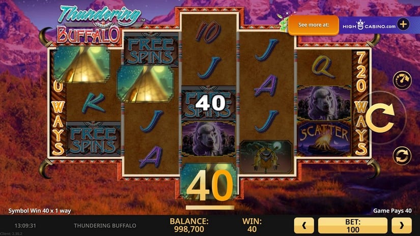 Thundering Buffalo slot screen 3