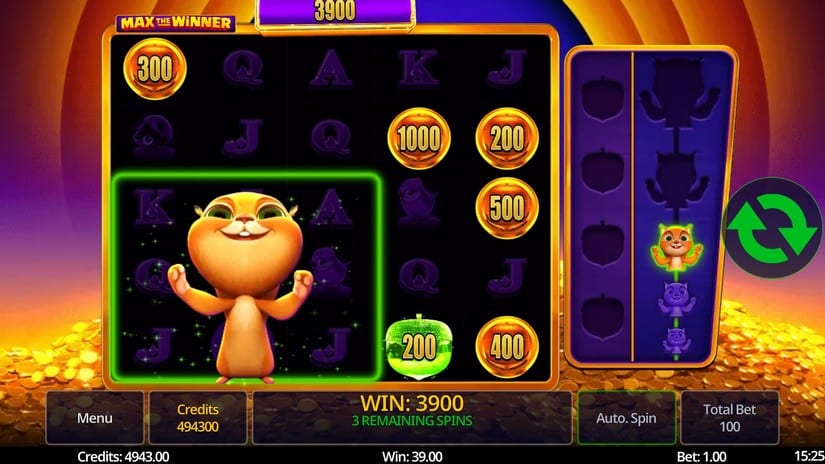 Max the Winner slot screen 4