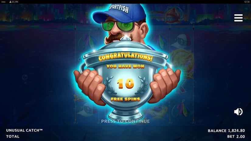 Unusual Catch slot screen 3