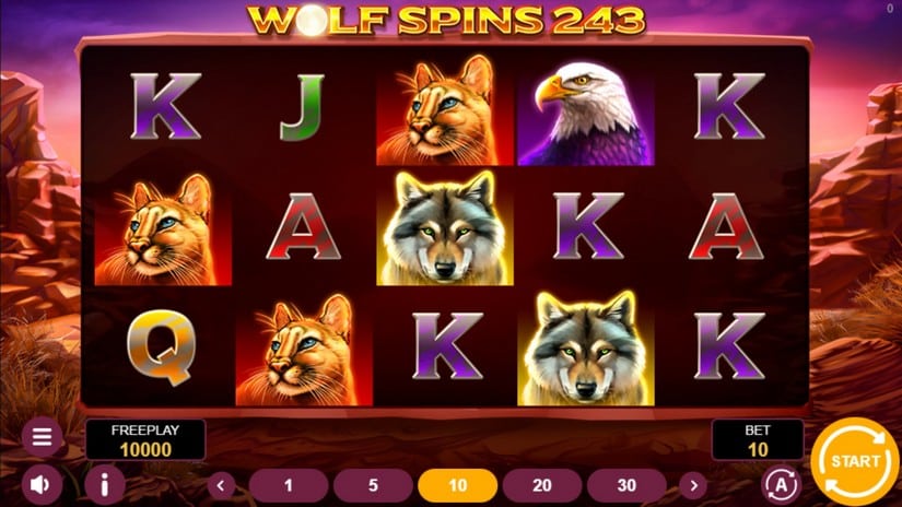 Wolf Spins 243 slot screen 1