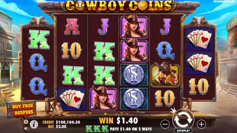 Cowboy Coins slot screen 2