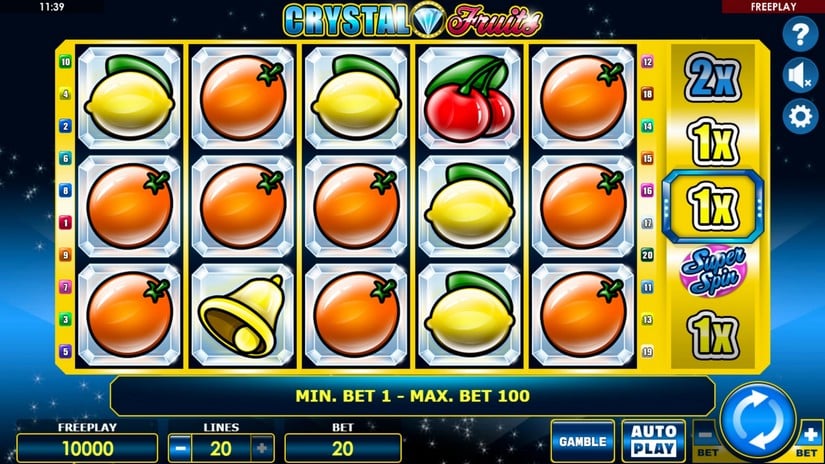 Crystal Fruits slot screen 1