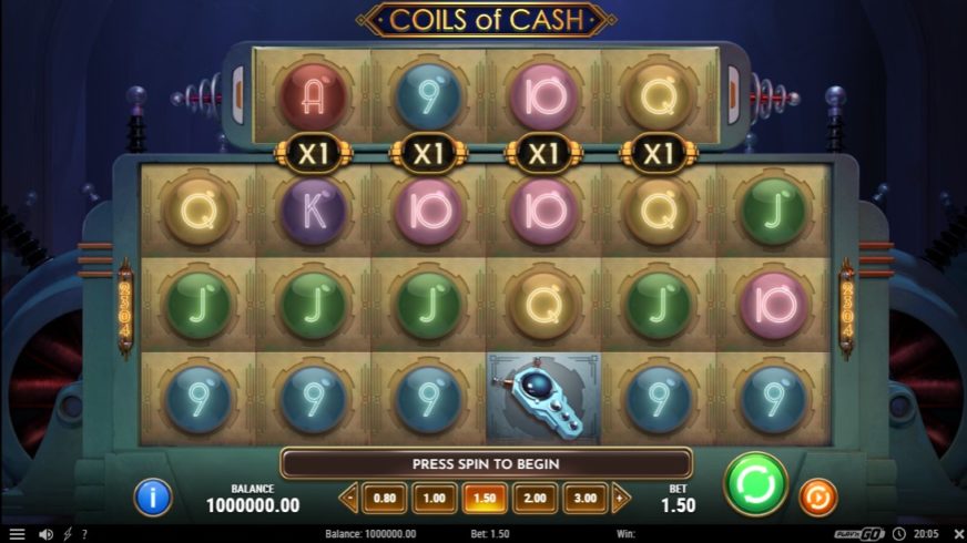 Coils of Cash slot screen 1