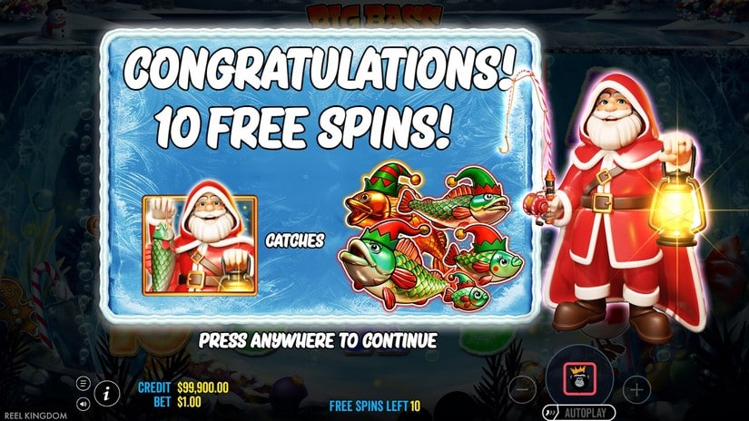 Big Bass Christmas Frozen Lake slot screen 5