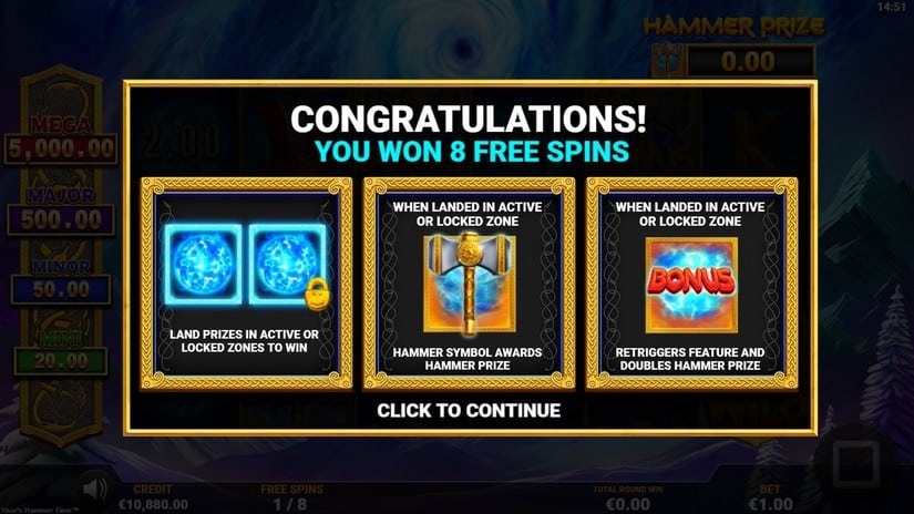 Thor’s Hammer Time slot screen 3