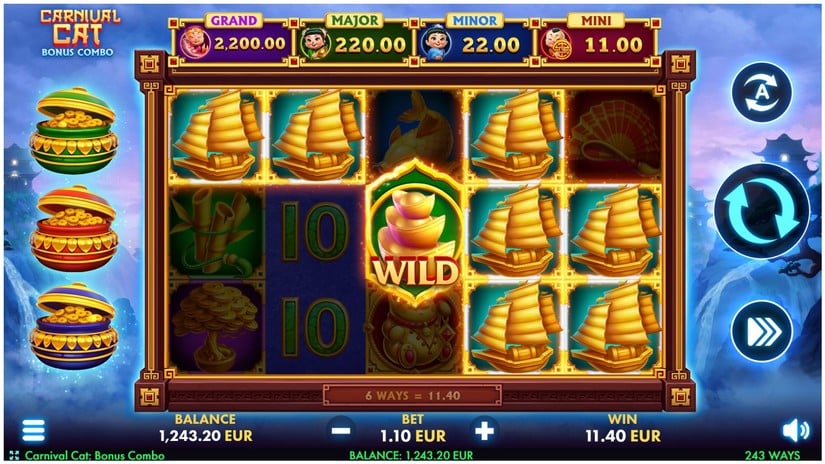 Carnival Cat: Bonus Combo slot screen 3