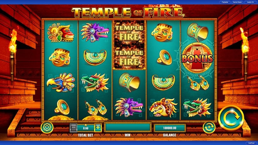 Temple of Fire slot screen 1