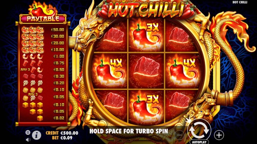 Hot Chilli slot screen 1