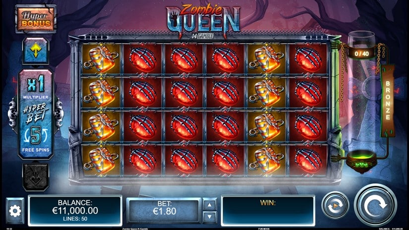 Zombie Queen Gamble feature slot screen 1