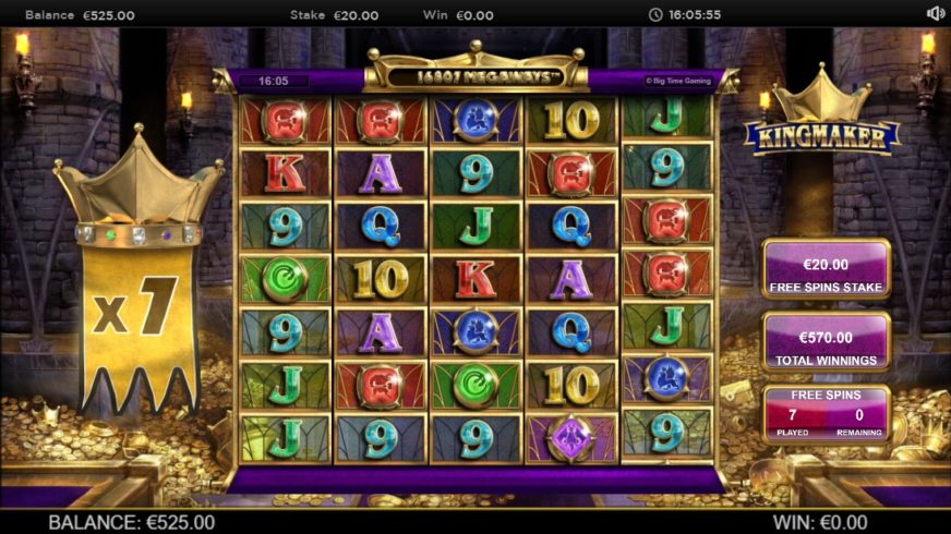 Kingmaker slot screen 4