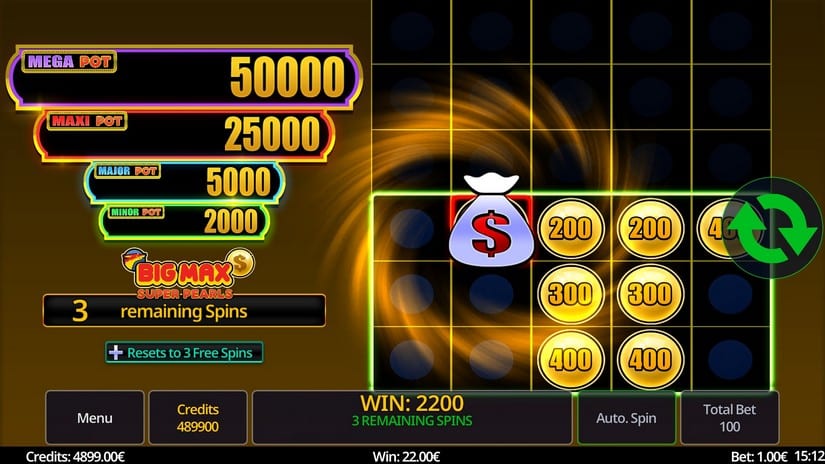 Big Max Super Pearls slot screen 4