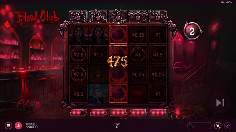 Blood Club slot screen 5