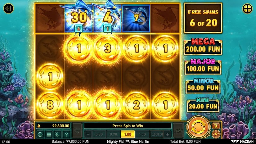 Mighty Fish™: Blue Marlin slot screen 4