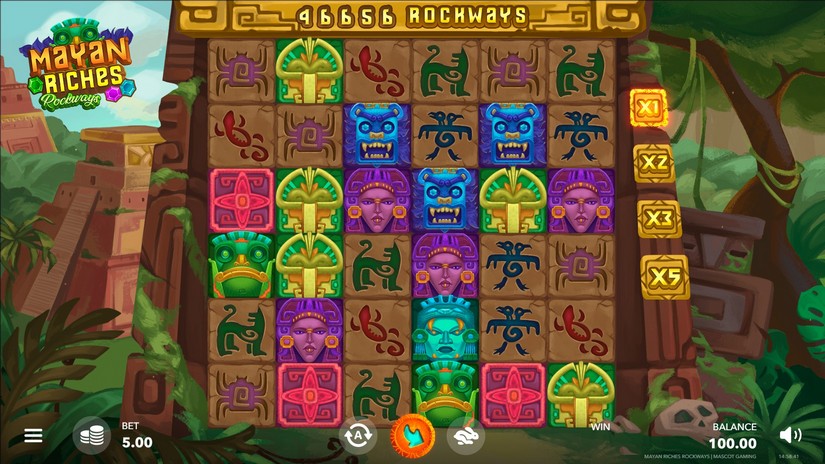 Mayan Riches Rockways slot screen 1