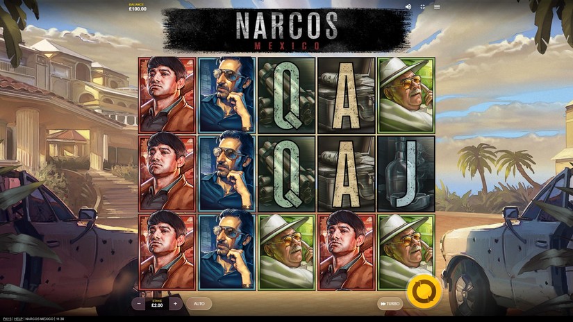 Narcos Mexico slot screen 1