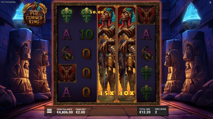 The Cursed King slot screen 6