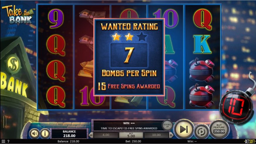 Take the Bank slot screen 3