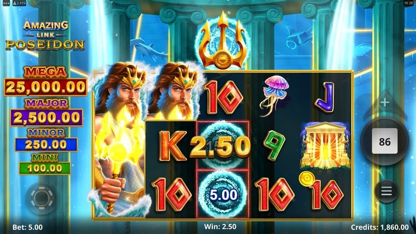 Amazing Link Poseidon slot screen 3