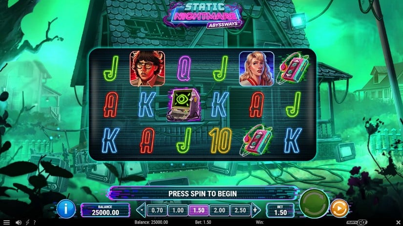 Static Nightmare Abyssways slot screen 1
