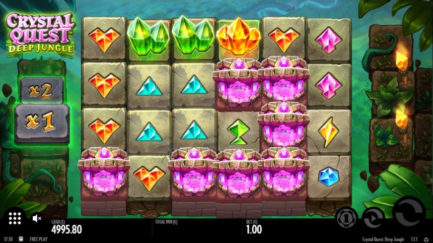 Crystal Quest: Deep Jungle slot screen 2
