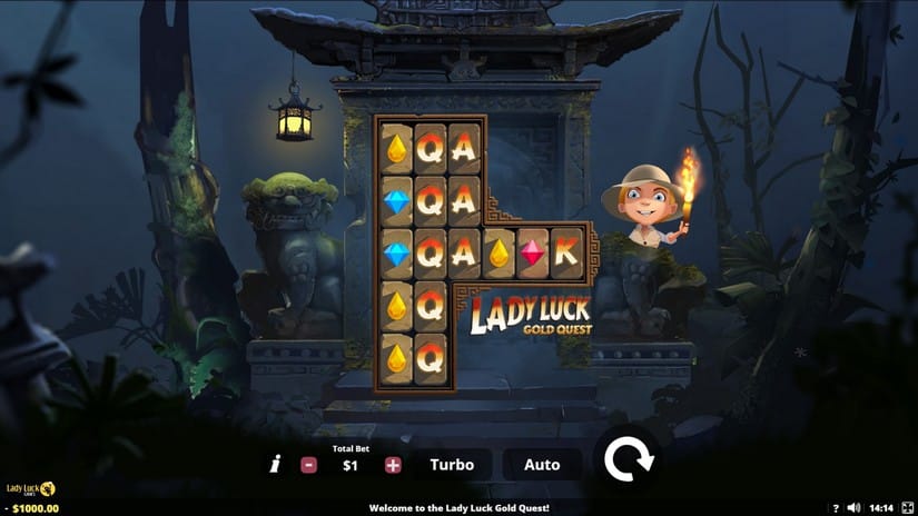 Lady Luck’s Gold Quest slot screen 1