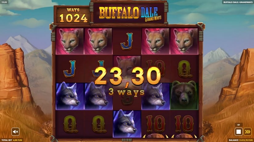 Buffalo Dale: Grandways slot screen 5
