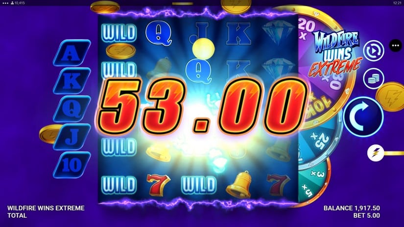 Wildfire Wins Extreme slot screen 3