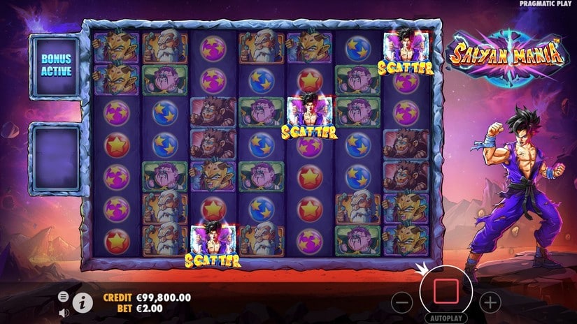 Saiyan Mania slot screen 2