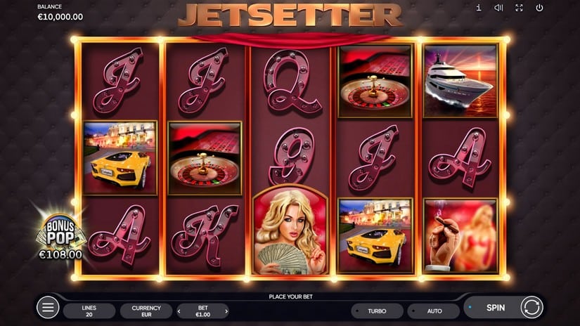 Jetsetter slot screen 1
