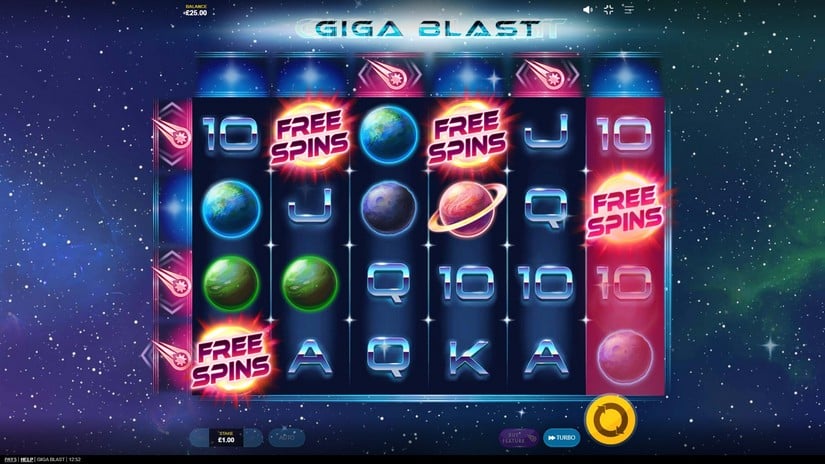 Giga Blast slot screen 2