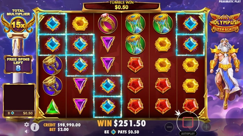 Gates of Olympus Super Scatter slot screen 4