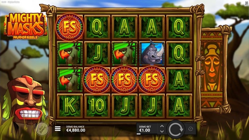 Mighty Masks slot screen 2