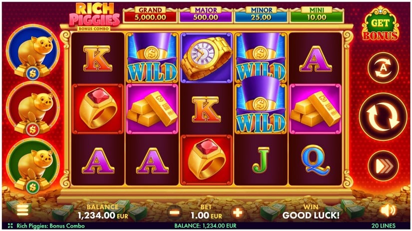 Rich Piggies: Bonus Combo slot screen 1